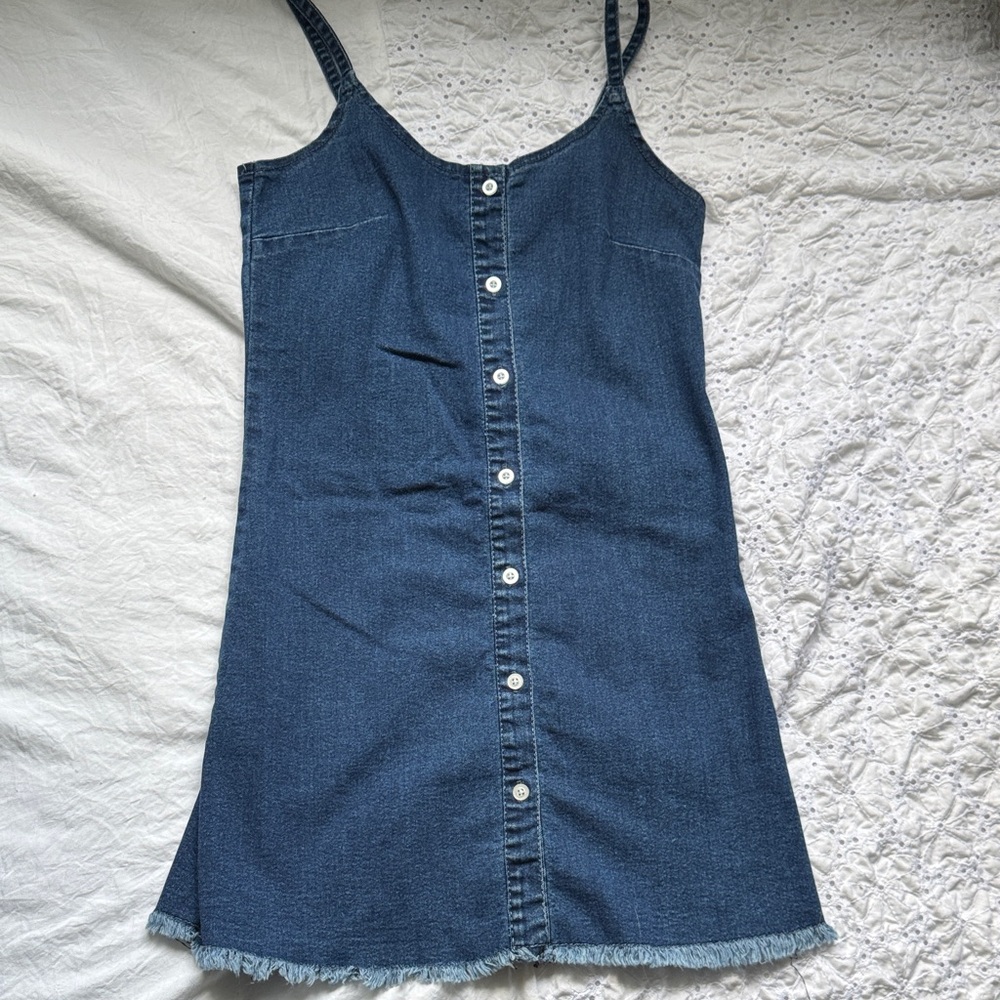 Denim Button-Down Dress